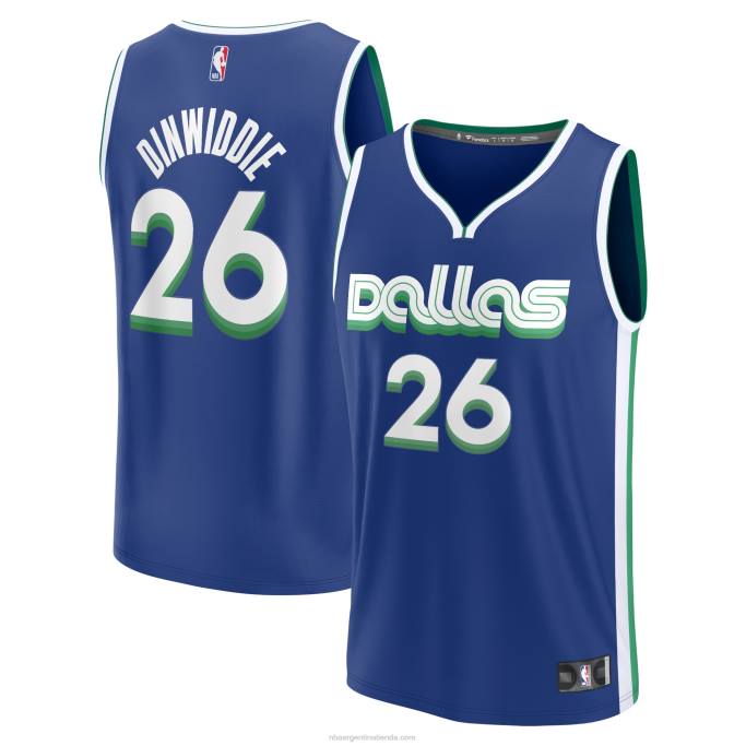 NBA 0F6D6828 dallas mavericks spencer dinwiddie azul fastbreak camiseta