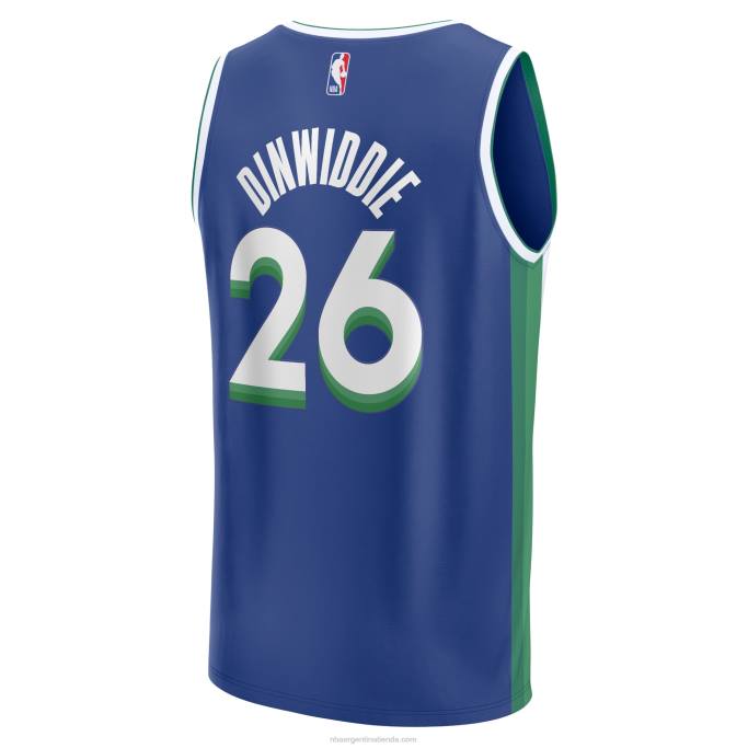 NBA 0F6D6828 dallas mavericks spencer dinwiddie azul fastbreak camiseta