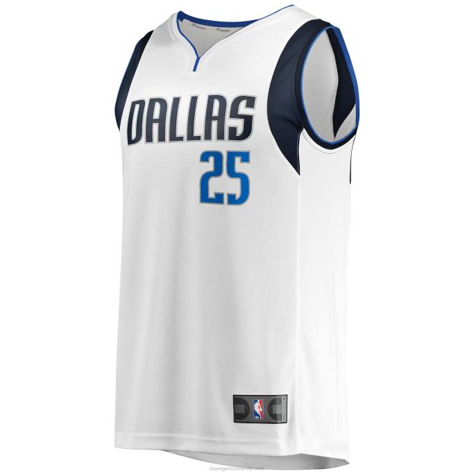NBA 0F6D7050 dallas mavericks reggie bullock camiseta blanca de jugador de descanso rápido