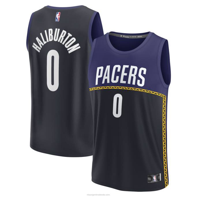 NBA 0F6D198 Indiana Pacers Tyrese Haliburton camiseta azul Fastbreak
