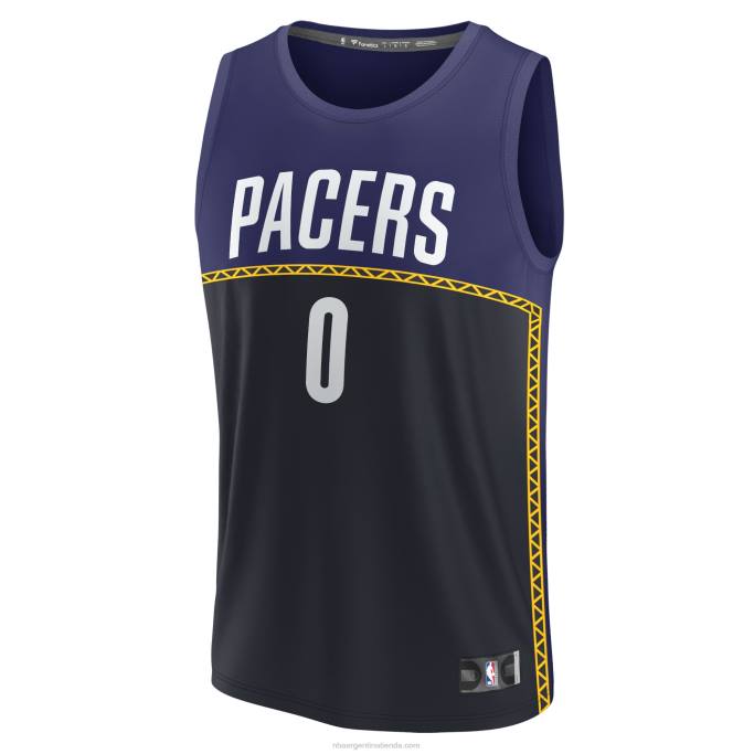 NBA 0F6D198 Indiana Pacers Tyrese Haliburton camiseta azul Fastbreak