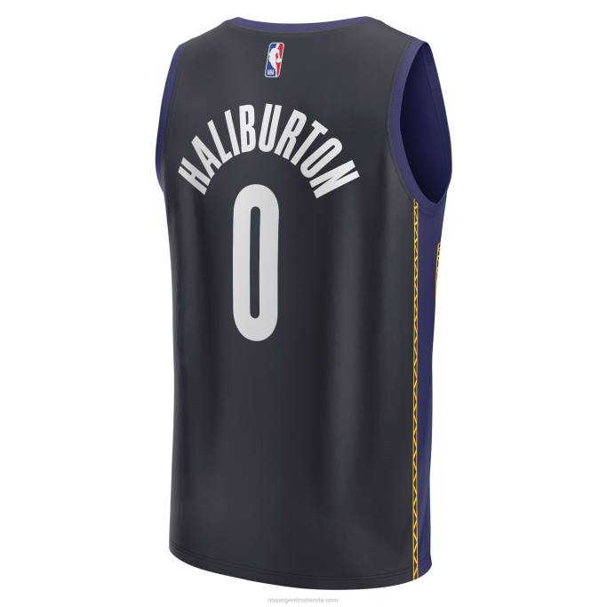 NBA 0F6D198 Indiana Pacers Tyrese Haliburton camiseta azul Fastbreak