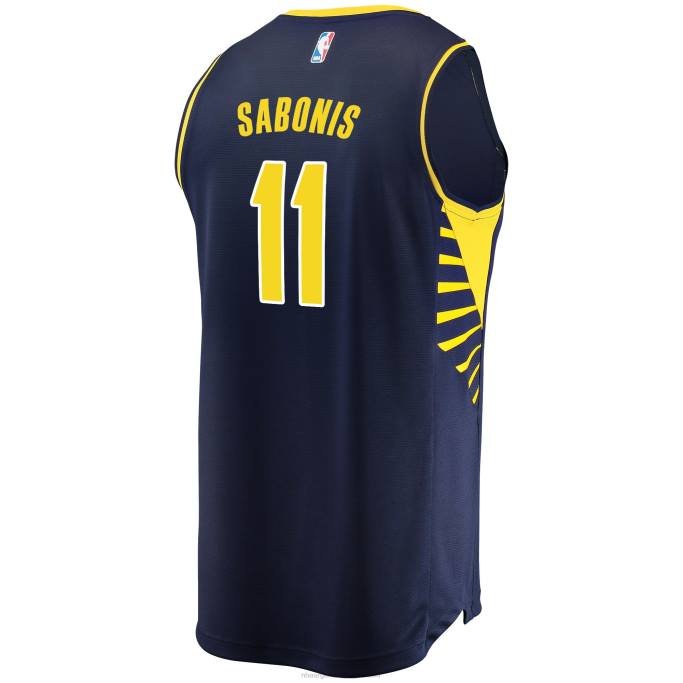 NBA 0F6D4088 Indiana Pacers Domantas Sabonis Navy Fast Break Réplica playera de jugador