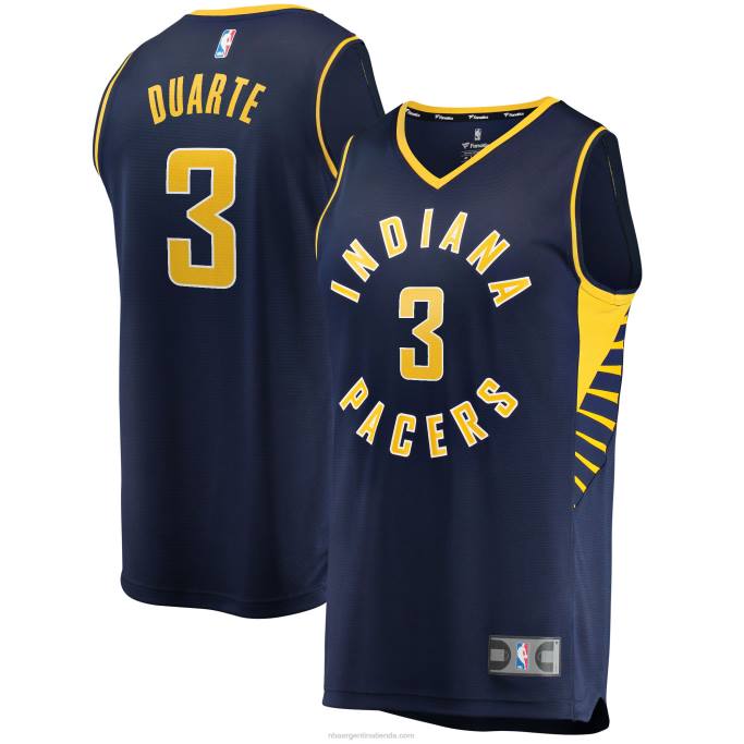 NBA 0F6D4668 Indiana Pacers chris duarte azul marino Fast Break Réplica Jersey