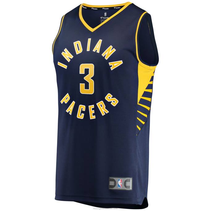 NBA 0F6D4668 Indiana Pacers chris duarte azul marino Fast Break Réplica Jersey