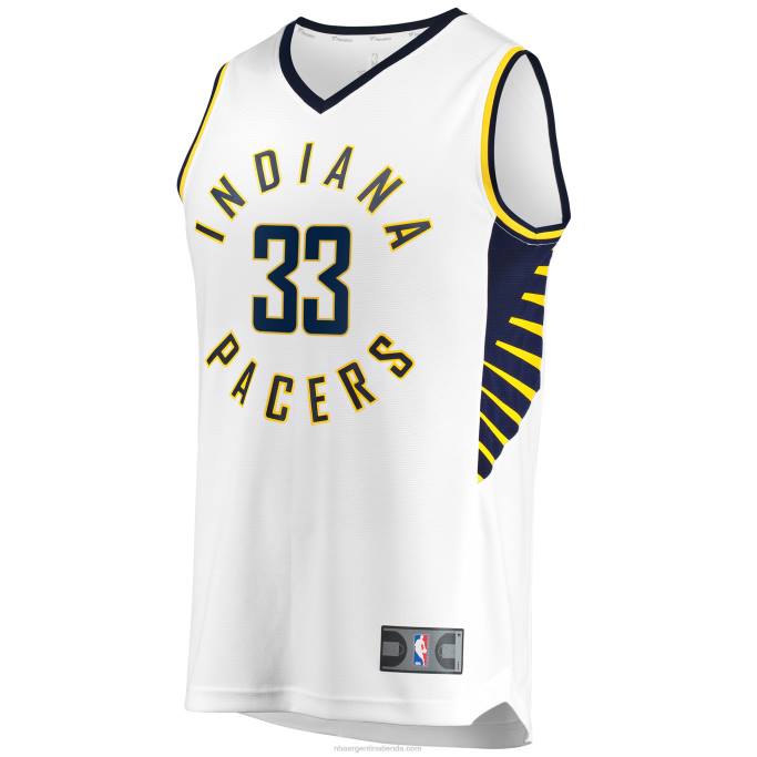 NBA 0F6D5102 réplica de camiseta blanca de myles turner de los pacers de indiana