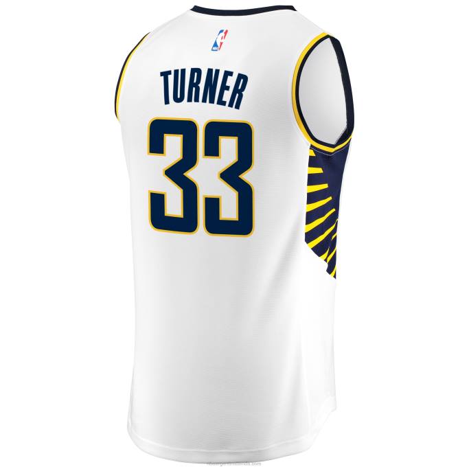NBA 0F6D5102 réplica de camiseta blanca de myles turner de los pacers de indiana