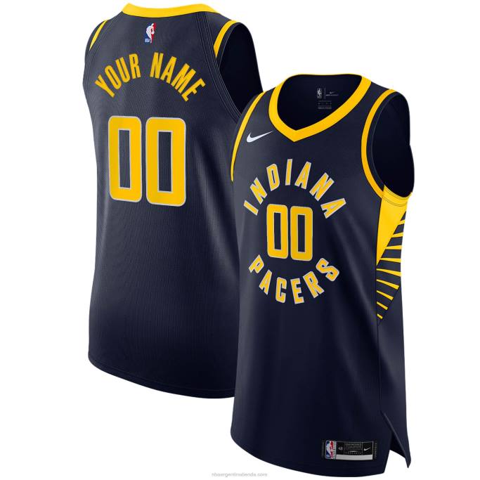 NBA 0F6D5209 Indiana Pacers Nike azul marino auténtica camiseta personalizada