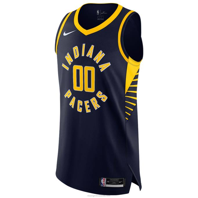 NBA 0F6D5209 Indiana Pacers Nike azul marino auténtica camiseta personalizada