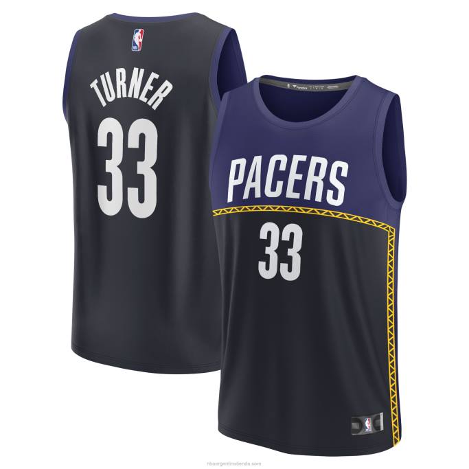 NBA 0F6D6622 Indiana Pacers Myles Turner azul Fastbreak Jersey