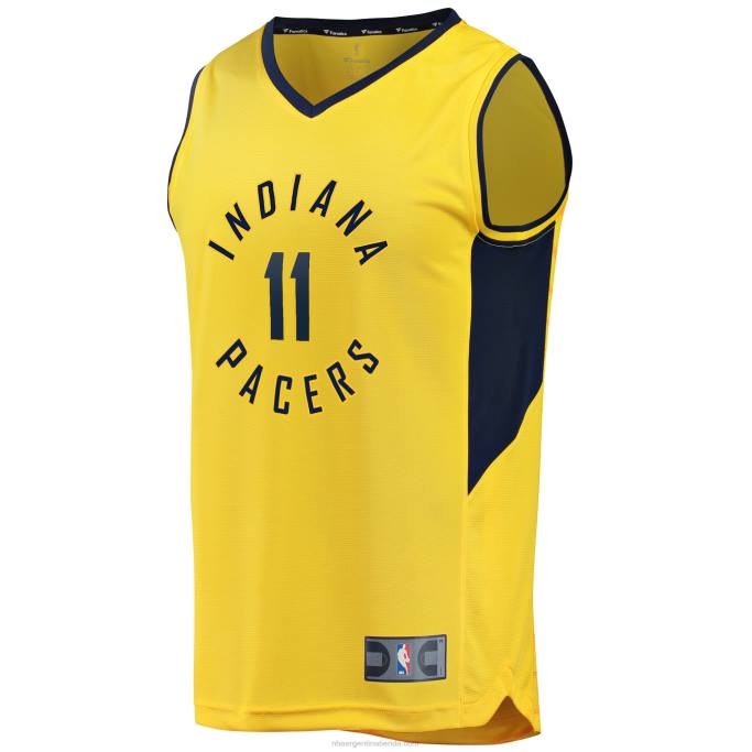 NBA 0F6D7067 Indiana Pacers Domantas Sabonis Réplica de camiseta dorada de jugador de descanso rápido