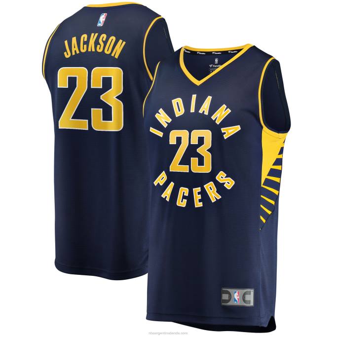 NBA 0F6D8106 Indiana Pacers isaiah jackson réplica de camiseta azul marino fast break