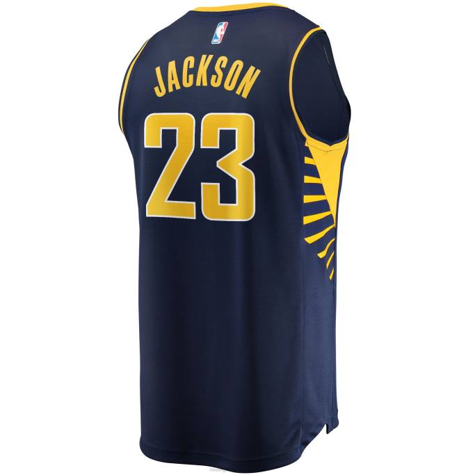 NBA 0F6D8106 Indiana Pacers isaiah jackson réplica de camiseta azul marino fast break