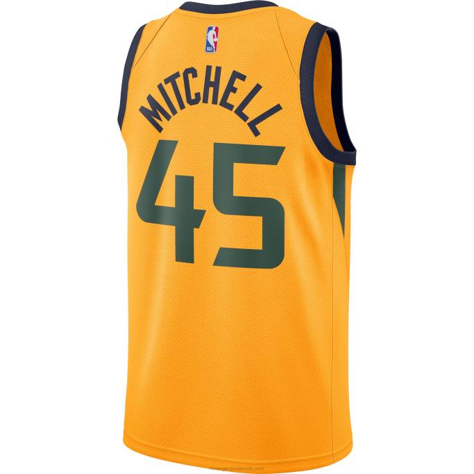 NBA 0F6D11396 utah jazz donovan mitchell jordan marca oro swingman jersey