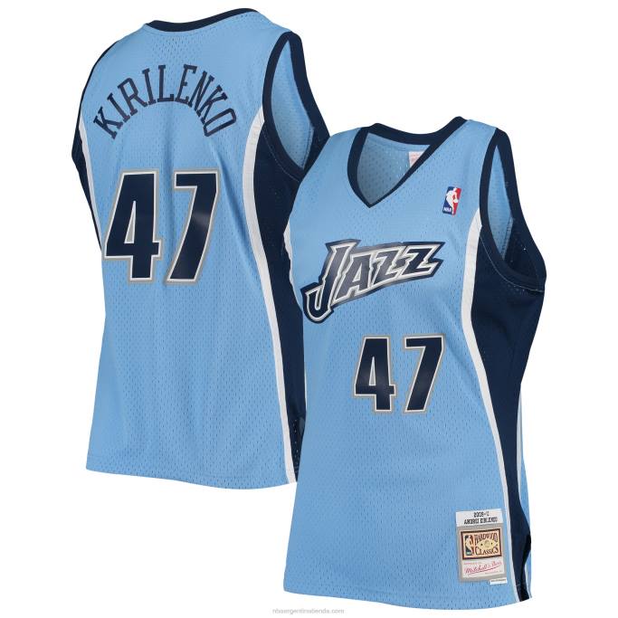 NBA 0F6D1526 utah jazz andrei kirilenko mitchell & ness polvo azul hardwood classics swingman jersey