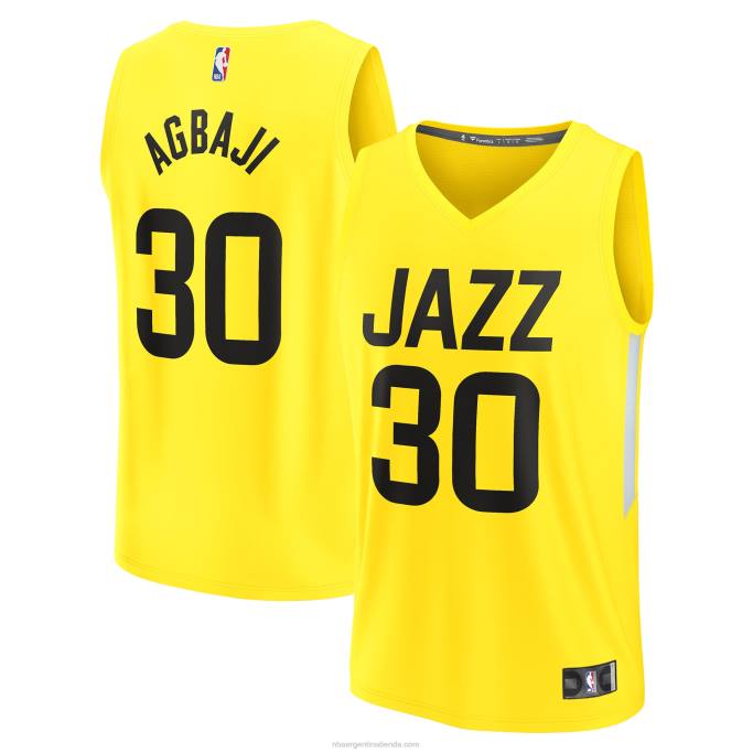 NBA 0F6D1876 utah jazz ochai agbaji amarillo fast break replica jugador jersey