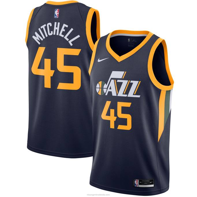 NBA 0F6D3141 camiseta de utah jazz donovan mitchell nike azul marino swingman