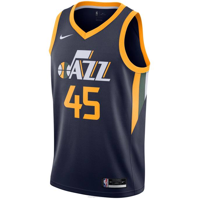 NBA 0F6D3141 camiseta de utah jazz donovan mitchell nike azul marino swingman