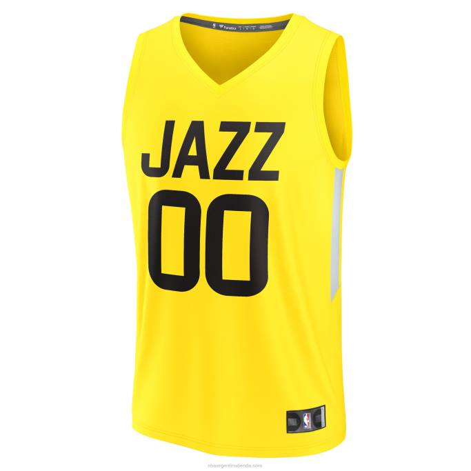 NBA 0F6D3262 camiseta réplica de utah jazz jordan clarkson amarillo fast break