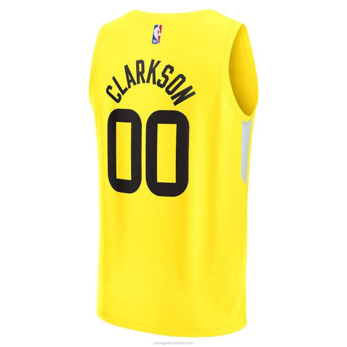 NBA 0F6D3262 camiseta réplica de utah jazz jordan clarkson amarillo fast break