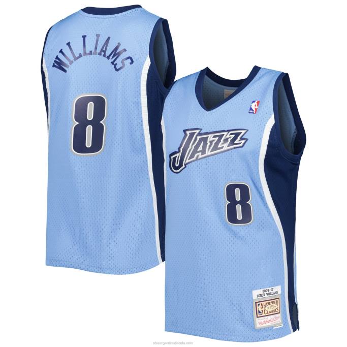 NBA 0F6D4665 utah jazz deron williams mitchell & ness blue hardwood classics swingman jersey