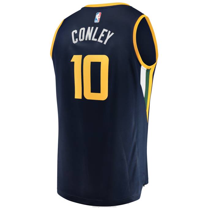 NBA 0F6D7058 utah jazz mike conley azul marino fast break replica jugador jersey