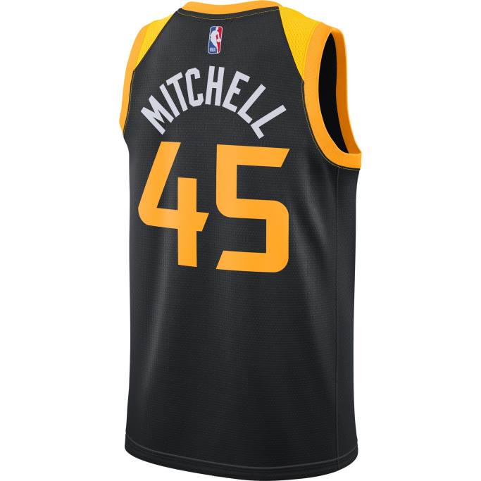 NBA 0F6D7083 camiseta utah jazz donovan mitchell nike negra swingman player