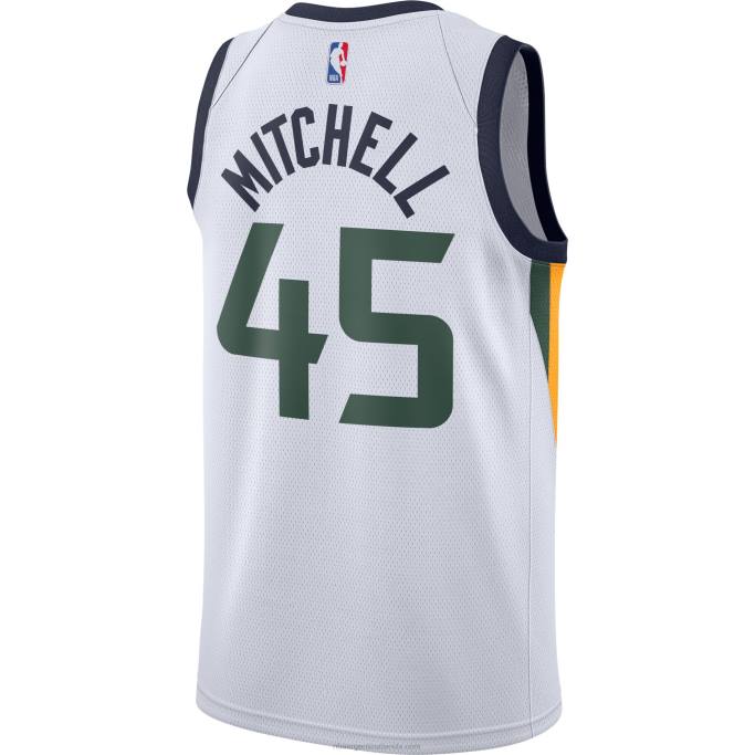 NBA 0F6D7322 camiseta utah jazz donovan mitchell nike blanca swingman