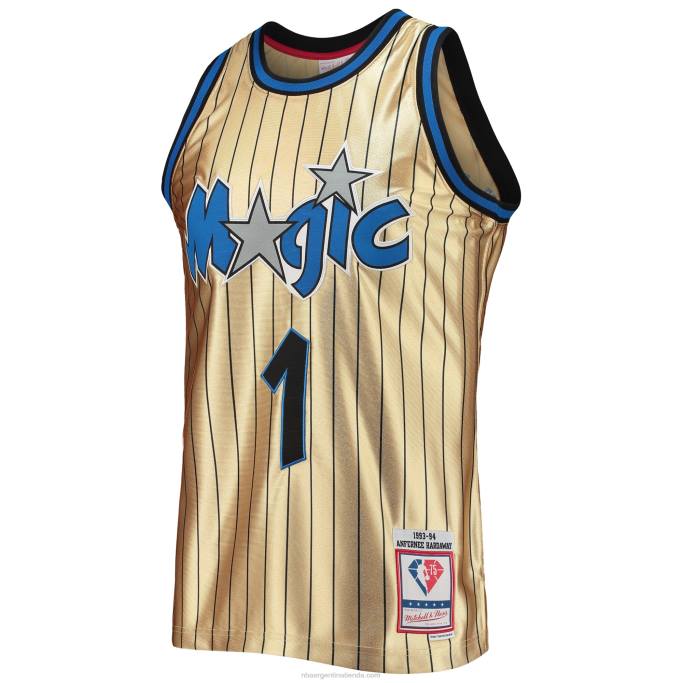 NBA 0F6D2011 orlando magic penny hardaway oro 75 aniversario 1993-94 hardwood classics swingman jersey