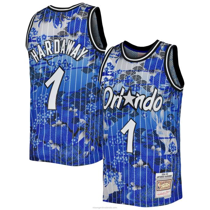 NBA 0F6D2228 orlando magic penny hardaway mitchell & ness blue hardwood classics año nuevo lunar jersey swingman