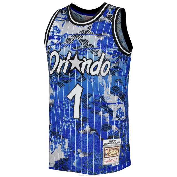 NBA 0F6D2228 orlando magic penny hardaway mitchell & ness blue hardwood classics año nuevo lunar jersey swingman
