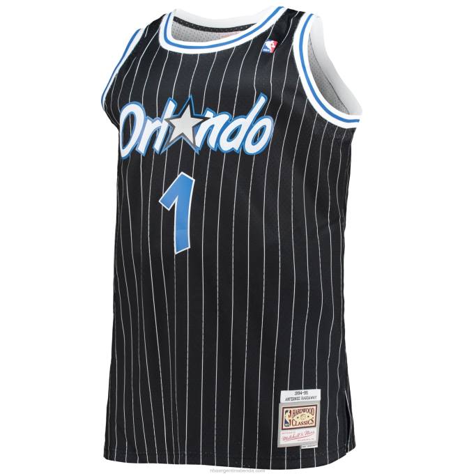 NBA 0F6D3242 orlando magic penny hardaway mitchell & ness negro grande y alto hardwood classics swingman jersey