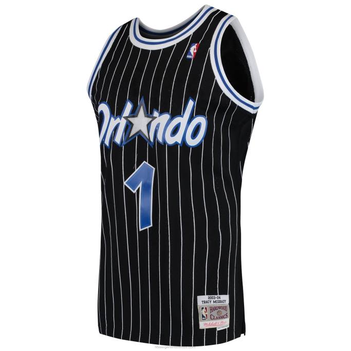 NBA 0F6D371 orlando magic tracy mcgrady mitchell & ness negro hardwood classics swingman jersey