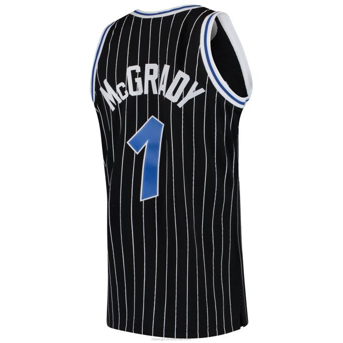 NBA 0F6D371 orlando magic tracy mcgrady mitchell & ness negro hardwood classics swingman jersey