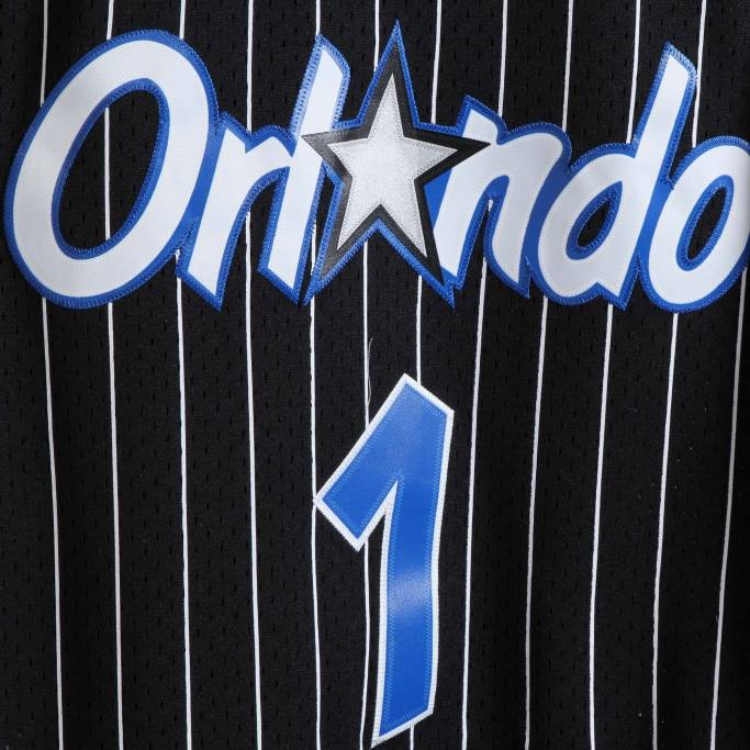 NBA 0F6D371 orlando magic tracy mcgrady mitchell & ness negro hardwood classics swingman jersey