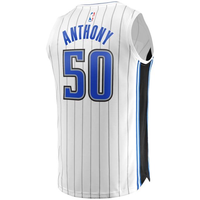 NBA 0F6D3991 Orlando Magic Cole anthony blanco fast break replica jersey