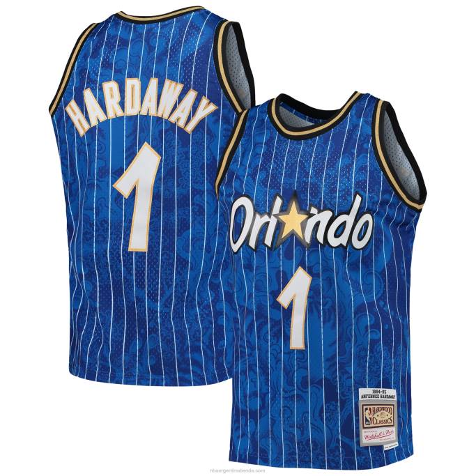 NBA 0F6D5151 orlando magic penny hardaway mitchell & ness blue hardwood classics año nuevo lunar jersey swingman