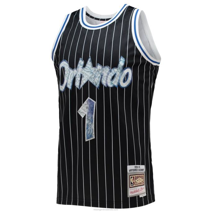NBA 0F6D6311 orlando magic penny hardaway black hardwood classics 75th aniversario diamante swingman jersey