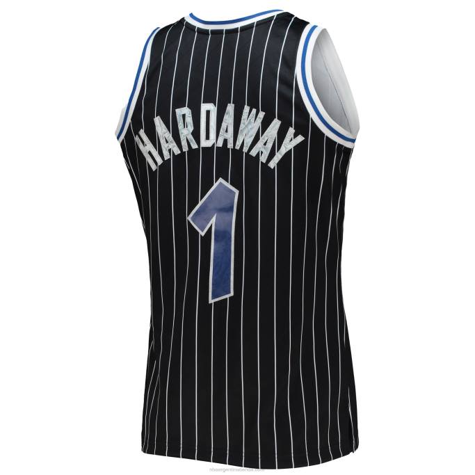 NBA 0F6D6311 orlando magic penny hardaway black hardwood classics 75th aniversario diamante swingman jersey