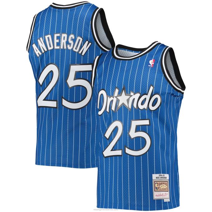 NBA 0F6D685 orlando magic nick anderson mitchell & ness blue hardwood classics swingman jersey