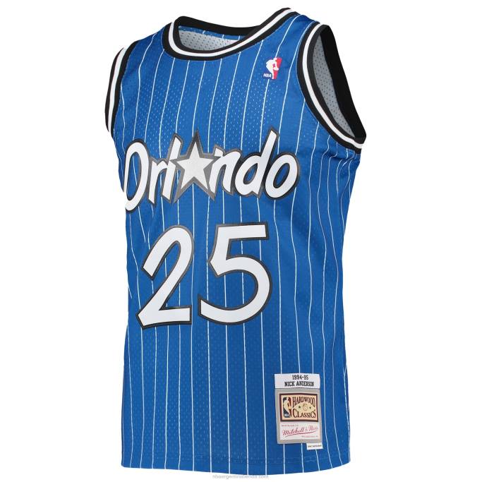 NBA 0F6D685 orlando magic nick anderson mitchell & ness blue hardwood classics swingman jersey