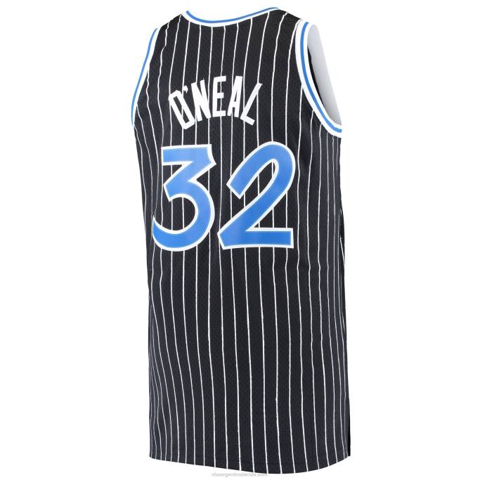 NBA 0F6D894 orlando magic shaquille o'neal mitchell & ness negro grande y alto clásico de madera dura jersey