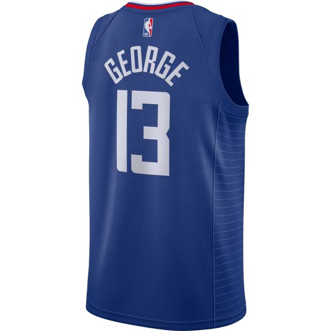 NBA 0F6D10666 la clippers paul george nike royal swingman jersey