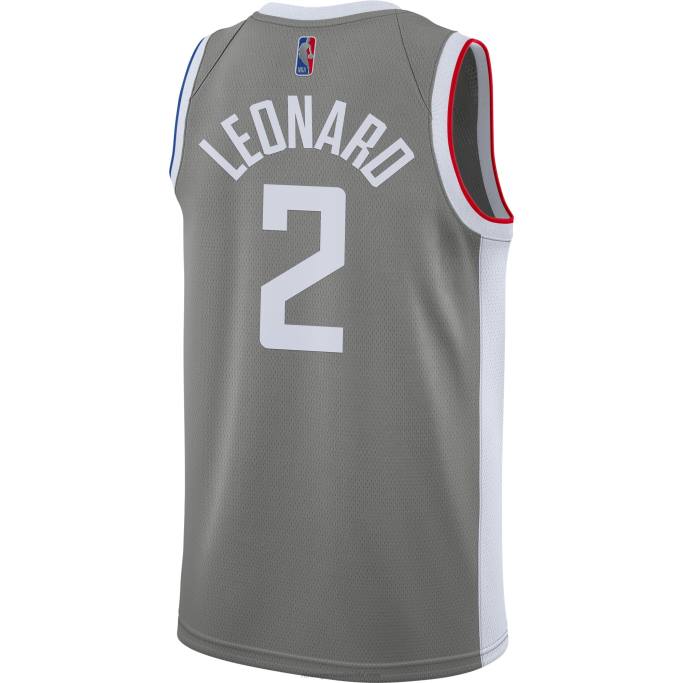 NBA 0F6D1161 la clippers kawhi leonard nike gris swingman player jersey - edición ganada