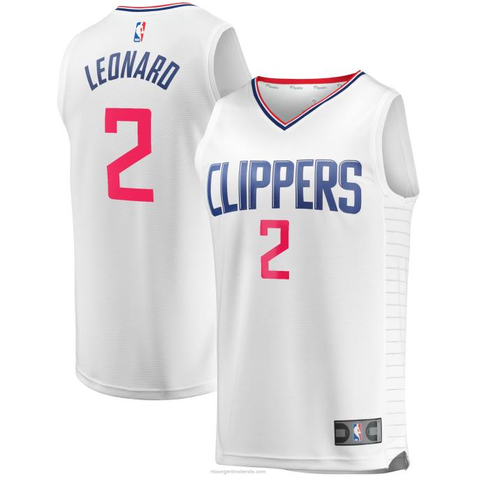 NBA 0F6D1340 la clippers kawhi leonard blanco fast break réplica jugador jersey