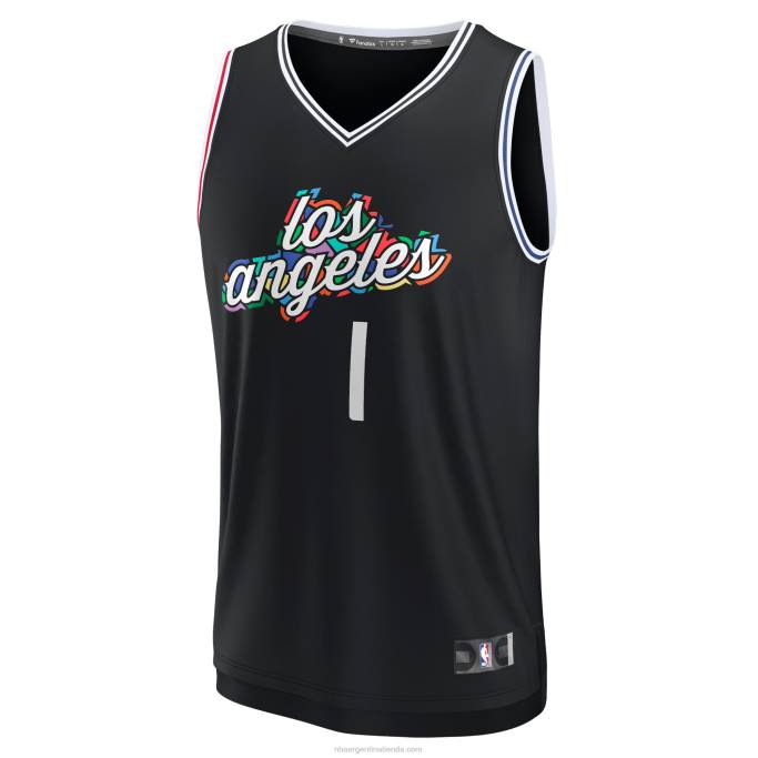 NBA 0F6D1509 la clippers reggie jackson negro fastbreak jersey