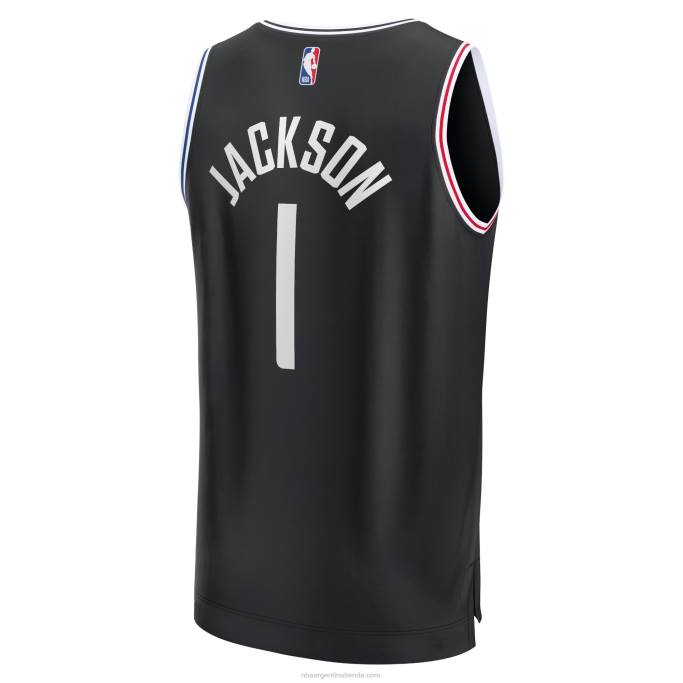 NBA 0F6D1509 la clippers reggie jackson negro fastbreak jersey