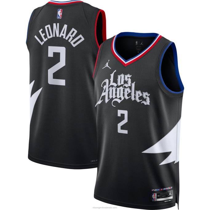 NBA 0F6D206 la clippers kawhi leonard jordan marca negro swingman jersey