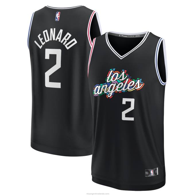 NBA 0F6D252 la clippers kawhi leonard negro fastbreak jersey