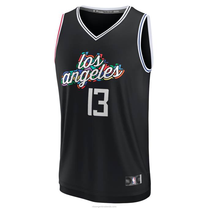 NBA 0F6D354 la clippers paul george negro fastbreak camiseta